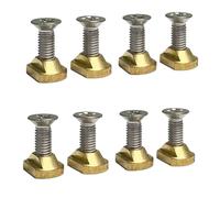 Generchin 8 Tuercas en T de Latón para Montaje de Hidroala M8 para Surfear en Todas Las Pistas de Hidroala, Accesorios de Surf Al Aire Libre, Dorado