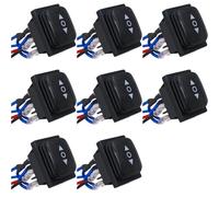 Generchin 8X Interruptor de Inversión de Polaridad Momentáneo, Actuador de Motor de Control A Prueba de Agua, Interruptor Basculante de 3 Posiciones y 6 Pines