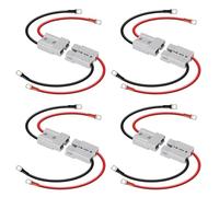 Generchin 8x Kit de Conector 50A Enchufe Cables de Batería de Calibre 8 de 30 cm Conectores Rápidos Impermeables para Lifepo4