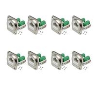 Generchin Adaptador de Terminal de Tornillo de Montaje en Panel RJ45 de 8 Piezas, Conector de Montaje en Panel Hembra RJ45/8P8C, Extensor de Terminal Sin Soldadura RJ45