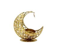 Generchin B-Candelabro Ramadán Metal Candelabro Eid Mubarak Decoración Luz Lujo Boda Fiesta Musulmana Eid Al AdhaGift