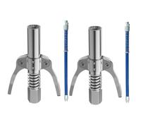 Generchin Boquilla de Grasa para Engranajes con Doble Manija, Carga de 10 000 PSI, Acoplador de Grasa de Bloqueo y Liberación Rápida con Manguera Flexible con Resorte