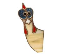 Generchin Divertida Decoración de Esquina de Ventana: Gallo Que Mira Furtivamente, Divertida Decoración de Esquina de Ventana con Pájaro Manchado de Gallo, Decoración de Patio de Gallo C