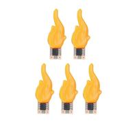 Generchin Flash LED Vela Llama Luz 1800K Cálido Cumpleaños Camping Bombilla LED Luz Decorativa Accesorio 5 Unids