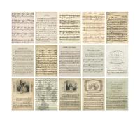 Generchin Libro de Material de Manual Retro Paquete de Material Base de Bricolaje Serie de Inspiración Retro Manual Retro Papel de Respaldo, A