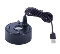 Generchin Mist Maker, Puerto USB, 4 Luces LED de Colores, Mini Mister Fog Machine, Fuente Interior, Jardín, Estanque, Nebulizador de Agua, Atomizador Negro