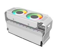 Generchin Módulo de Memoria RAM para Caja PC, Disipador ARGB DDR3 A DDR5, 5V, 3 Pines, PWM, Sincronización Luz, Ventiladores Dobles de 120 mm, Radiador de Refrigeración