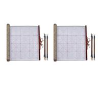 Generchin Paño Mágico Reutilizable para Escritura con Agua, Caligrafía China Sin Tinta, Juego de 6 Bolígrafos con Pincel para Escritura de Caligrafía Tradicional, Juego de 2