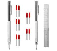 Generchin Paquete de 2 Herramientas de Trazado con Punta de Carburo de Tungsteno, Herramientas de Marcado de Trazador de Metal con ImáN, Pluma de Grabado Premium