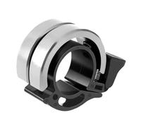 Generchin Timbre Doble de Aluminio para Bicicleta - Sonido Fuerte y para Manillares de 22 mm, Accesorio de Seguridad Plateado.