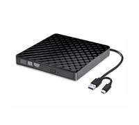 Generchin Unidad Óptica Externa 2 en 1 USB 3.0 Tipo C, Grabadora de DVD/RW, Lector y Reproductor de CD para Ordenador Portátil o de Escritorio.