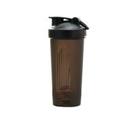 Generchin Vaso Coctelera Deportivo PortáTil Conveniente Vaso Agitador Botella Coctelera de PláStico de 600 Ml Adultos Negro