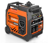 Genergy - Generador de corriente de emergencia de gasolina con inversor, 4000 W máx. 3600 W de electricidad limpia, silencioso y ligero con 35 kg, tanque de 8 L, grupo electrógeno, generador, Madeira