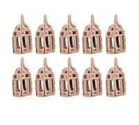 Generic 1/12 1/6 Casa de Muñecas Miniaturas Jaula para Pájaros Decoración de Mano de Obra Fina Portátil para Fotografía, Acero Inoxidable, Paquete de 10, Niños y Aficionados