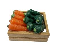 Generic 1:12 Modelo de canasta de vegetales de casa de muñecas, Dollhouse Accessory Kids Fingen Play Toy