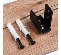 Generic 1 Guía de Piso de Acero Negro para Puerta Corrediza de Granero, Evita el Balanceo, Se Monta en la Pared, Se Adapta a Puertas de 1 a -3/8", Fácil Instalación, Gran Adición para Proyectos de