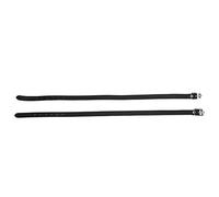 Generic 1 par de Correas para Espuelas de Caballo, Pieles con Hebilla de Acero Inoxidable, 50 Cm, Superficie de PU Negra, Cuero Artificial, Accesorio Ecuestre Flexible de Todos lo