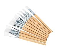 Generic 10 Cepillos para Máscara Facial, Aplicador de Barro para el Cabello Suave, Tubo de Aluminio Grueso para Uso Duradero, Adecuado para Máscaras de Bricolaje en Casa o Salón de Belleza