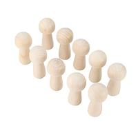 Generic 10 Clavijas de Madera de Mini Hongos, Decoración de Hongos Pequeños que Se Pueden Pintar para Niños, Superficie Lisa para Pintar Fácilmente, Regalo para Familias con Niños