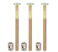 Generic 10 Pcs Pernos de Muebles Plateados con Zinc con Tuercas de Tuercas, Fijaciones Robustas de Construcción Industrial para Planes de Trabajo de Cocina (40 mm)