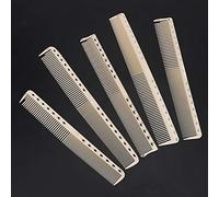 Generic 10 Peines Profesionales para Peinar el Cabello, Peine de Peluquería, Peine de Barbero con Escala de Medida para Salón y Uso Personal, Fibra de Carbono Beige