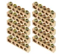 Generic 10 piezas Bloque de Terminales de Cobre con Orificios Barra de Tierra y Común Resistente a la Corrosión con Tornillos para Conexión Eléctrica Segura Sistemas de Distribución