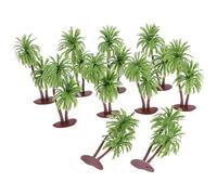 Generic 10 Piezas Palmeras Artificiales Miniatura de Plástico, Palmeras Tropicales Decorativas Resistentes y Realistas para Manualidades, Decoración de Escenarios y Accesorios