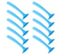 Generic 10 Raspadores de Pies para Pedicura Profesional Raspador de Callos y Durezas Herramienta Portátil de Acero Inoxidable y Plástico PP Kit 10 Piezas Azul para Eliminar Piel Muerta