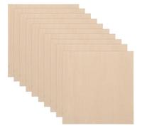 Generic 10 Tablas de Madera de Tilo Natural sin Terminar 10x10 Cm para Manualidades Diy, Material para Modelos de Arquitectura y Pintura, Piezas Lisas para Proyectos de Artesanía