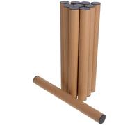 Generic 10 Tubos de Papel Kraft para Envío Postal y Almacenamiento Seguro de Pósteres y Obras de Arte, con Tapa de Plástico y Diseño Redondo de 40 X 4 Cm