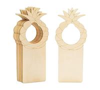 Generic 10 Unidades de Colgadores de Pomos de Puerta de Madera Sin Acabado, Letreros de Madera en para Pomos de Puerta, Letreros de Manija Creativos Y, piña