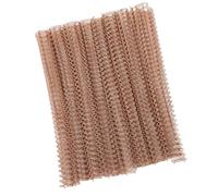 Generic 100 Piezas de Espinas de Encuadernación de Alambre de Doble Bucle en Espiral Duraderas para Informes y Presentaciones Hierro Recubierto de Nailon de 9/16 Pulgadas (Oro rosa)