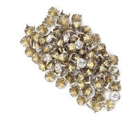 Generic 100 Piezas de Tapa de Tela con Incrustaciones de Cristal, Remaches Rápidos, Tachuelas para Manualidades en Cuero, Hermosa Decoración Resistente Al Desgaste, Cobre de 10 Mm