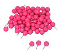 Generic 100 Uds Chinchetas Decorativas Tachuelas de Mapa para Marcar Ubicaciones en Tableros de Corcho Acero Plástico 9,5x20mm (Rojo)
