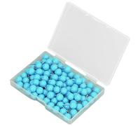 Generic 100 Uds Chinchetas Decorativas Tachuelas de Mapa para Marcar Ubicaciones en Tableros de Corcho Acero Plástico 9,5x20mm (Blue)