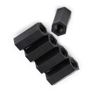 Generic 100 Uds Nylon M3 Hembra Separador Hexagonal Resistente Al ácido para Proyectos Electrónicos Diseño Hexagonal Roscado PA66 (M3*10)