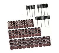 Generic 102 Piezas de Banda de Lijado, Tambor de, Anillos Abrasivos Giratorios con Vástago de 1/8 para Pulir, Moler, Cortar, Taladrar en Cerámica, Piedra, Vidrio, Madera