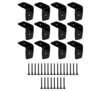 Generic 12 Piezas Soportes para Clips para Viguetas Escuadras de Refuerzo Conectores de Esquina de Construcción Robusta Adecuado para Unir Y Estr, 2.95x3.7in