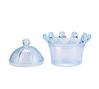 Generic 12 Uds. Cajas de Dulces de Transparentes, Bolsas de Regalo de Chocolate de Plástico Transparente para Fiesta de Cumpleaños, Baby Shower, 8cm de Diámetro y 7cm de Alto (BLUE)