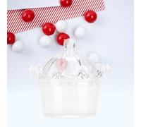 Generic 12 Uds. Cajas de Dulces de Transparentes, Bolsas de Regalo de Chocolate de Plástico Transparente para Fiesta de Cumpleaños, Baby Shower, 8cm de Diámetro y 7cm de Alto (WHITE)