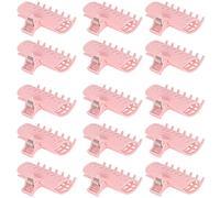 Generic 15 Abrazaderas de Fijación para Rodillos de Pelo, Pinza para Rizador de Pelo, Herramienta de Peluquería con Garra, Adecuada para una Gran Cantidad de Cabello, Perfecta para la Vida Diaria,