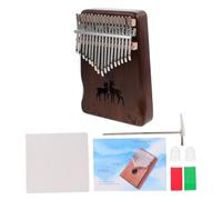 Generic 1juego Kalimba Portátil De Teclas Instrumento Musical De Pulgar Símbolos Fonéticos De y Para Principiantes Color Marrón Vintage