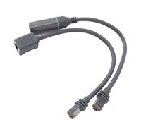 generic 2 Adaptadores IP68 Impermeables para Satélite RJ45 para Gen3 Rectangular, Convertidor Ethernet de Alta Velocidad de 1200 Mbps con Cable de Conexión a Tierra, Kit de Extensión de