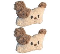 Generic 2 almohadas para reposacabezas de perro, cojines de felpa suave para coches, comodidad cálida para viajes u oficina