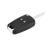 Generic 2 Botones Flip Flip Doble de la Carcasa de Llave Remota para el Ajuste de para Astra Insignia, ABS Plastic Black, Ajuste para el Reemplazo de la Llave del Automóvil