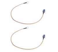Generic 2 Cables Adaptadores de Antena Fakra C Macho a SMA Macho Premium para LAN Inalámbrica GPS de Coche, Cable Flexible Coaxial Universal de Goma Metálica de 9,8 Pulgadas