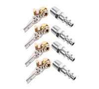 Generic 2 Juegos Adaptadores de Aire para Neumáticos con Clip Conexión Rápida Npt Latón y Aleación de Aluminio Compatible con Coche Camión y Moto Boquilla Inflador Resistente y Versátil