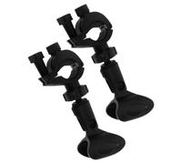 Generic 2 Juegos de Clips para Micrófono de Plástico Negro, Ligeros con Ángulo Regulable, Ideales para Sesiones de Habla en Público y Uso Portátil
