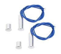 Generic 2 Juegos de Interruptor de Láminas Magnético para Seguridad del Hogar, Sensor de Puerta con Cable Duradero, Aleación de Aluminio