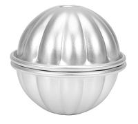 Generic 2 Moldes para Bombas de Baño de Aleación de Aluminio, Herramientas de Artesanía Duraderas y Brillantes para Productos de Baño DIY, Color Plateado, 9cm (Combinación 10)